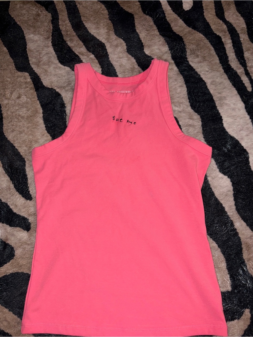 “Sue Me” hand embroidered Tank Top